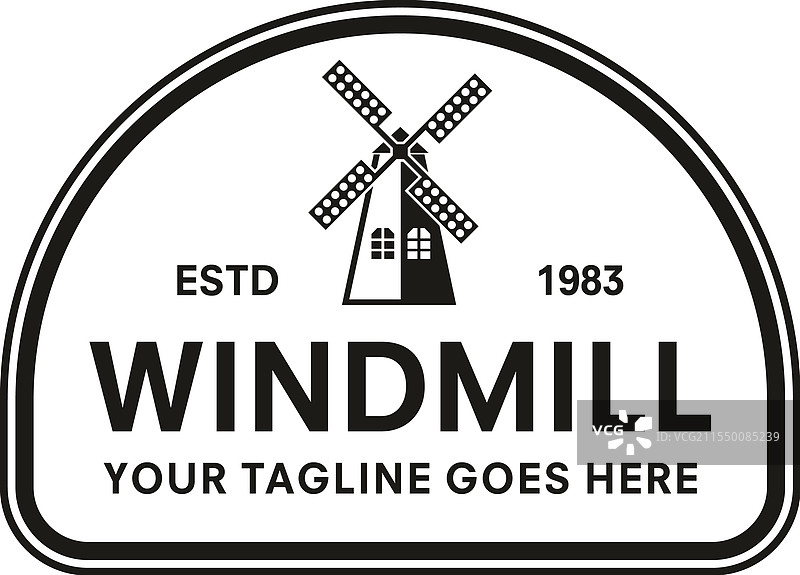 复古风车标志模板图片素材