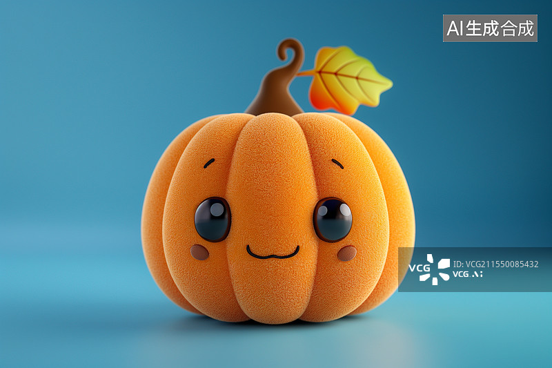 【AI数字艺术】一个可爱的卡通小南瓜图片素材