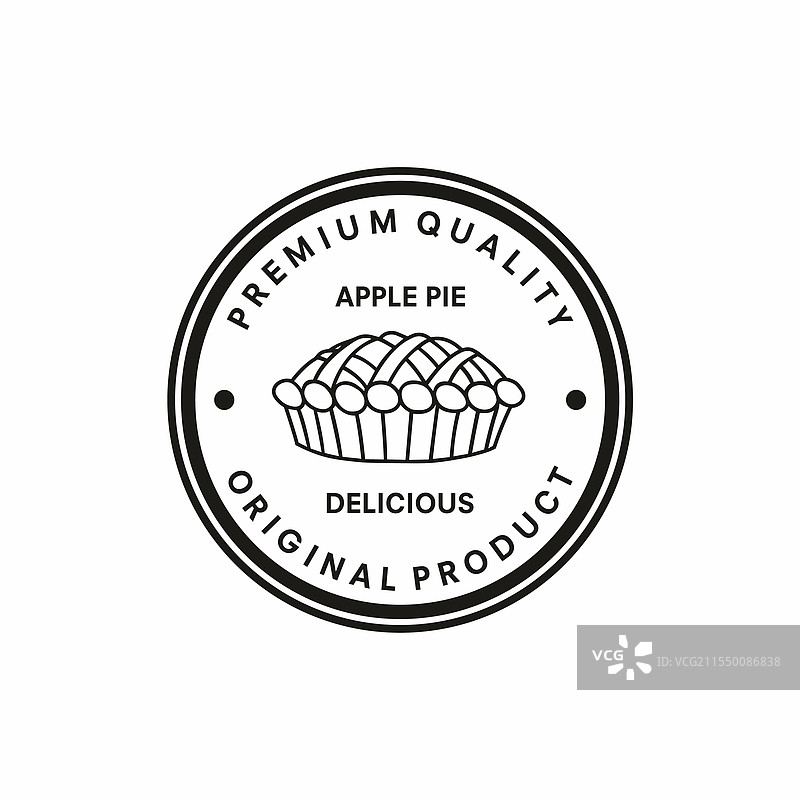 复古时尚的苹果派徽章印章图片素材