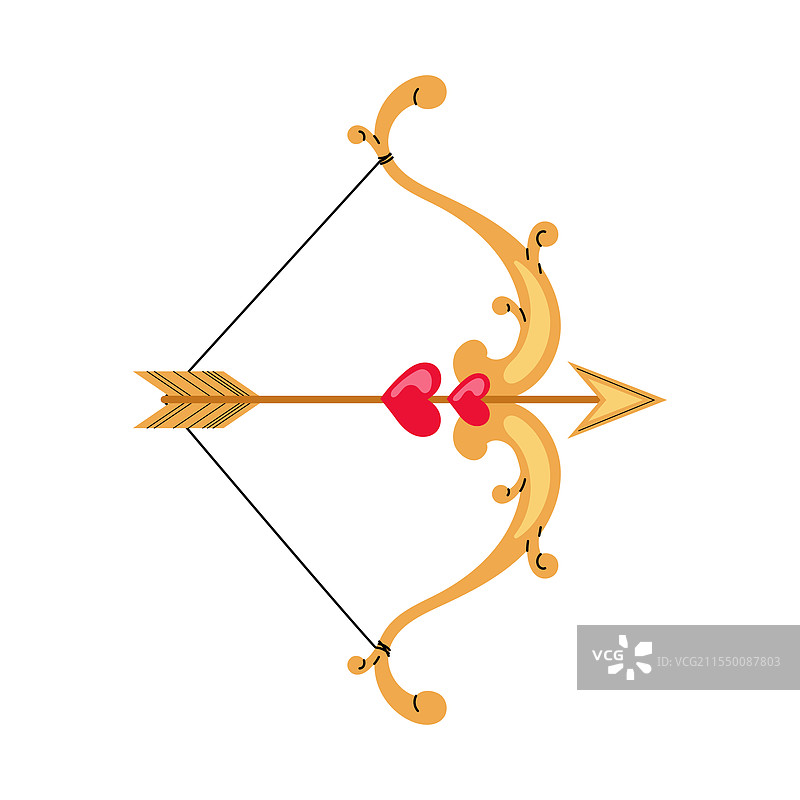 丘比特的弓箭情人节装饰图片素材