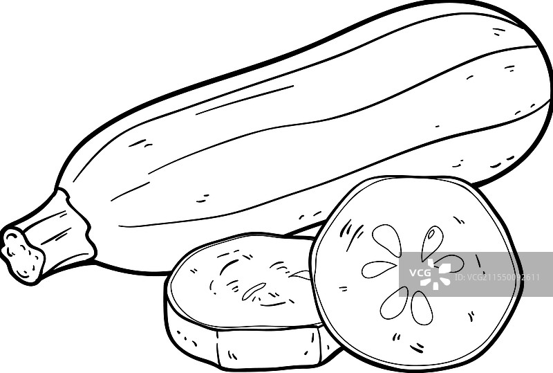 西葫芦轮廓图片素材