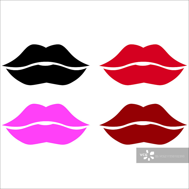 女性嘴唇图标符号图片素材