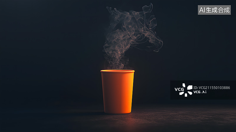 【AI数字艺术】金色光影下的咖啡盛宴图片素材