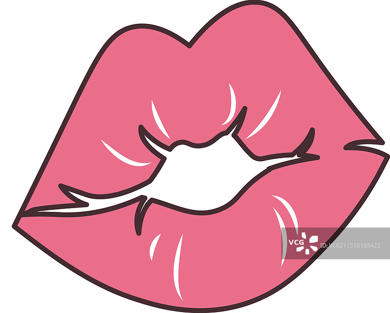 手绘女性嘴唇图片素材