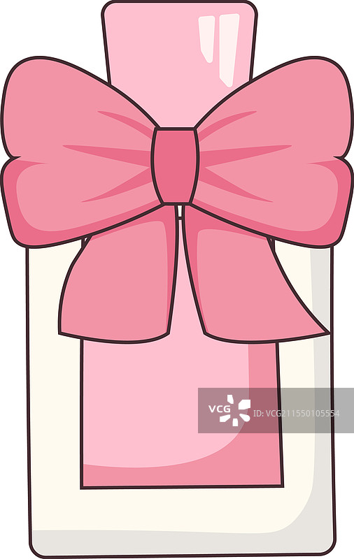 带蝴蝶结的香水图片素材