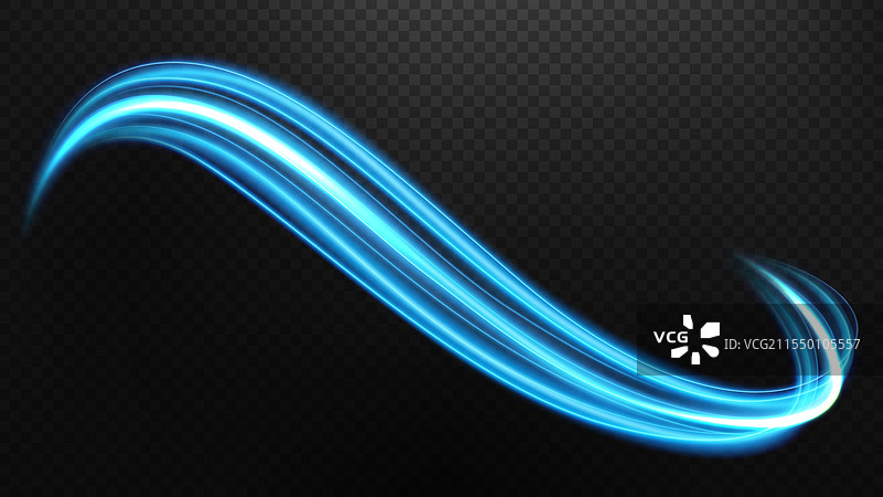 抽象的光速运动效果蓝光图片素材