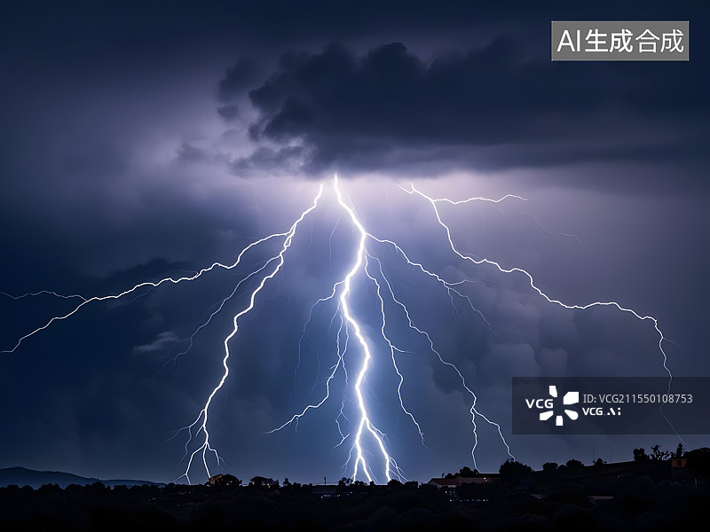 【AI数字艺术】电闪雷鸣图片素材