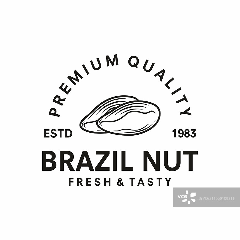 复古风格的坚果标志模板设计图片素材