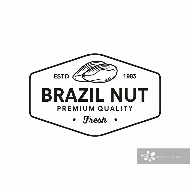 复古风格的坚果标志模板设计图片素材