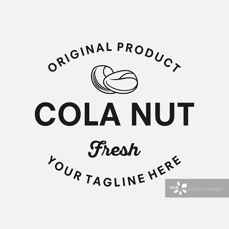 复古风格的坚果标志模板设计图片素材