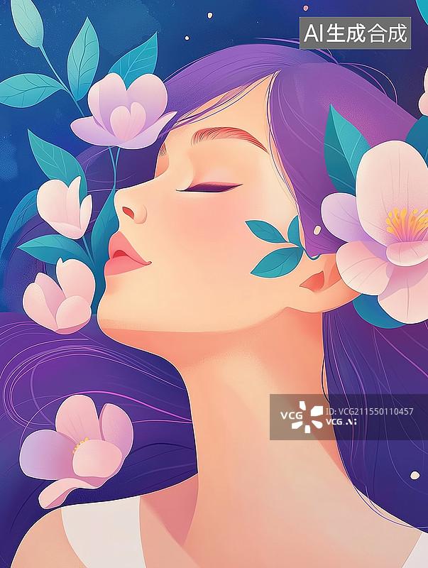 【AI数字艺术】女生节海报图片素材