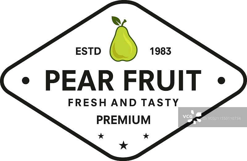 梨子水果标志模板设计图片素材