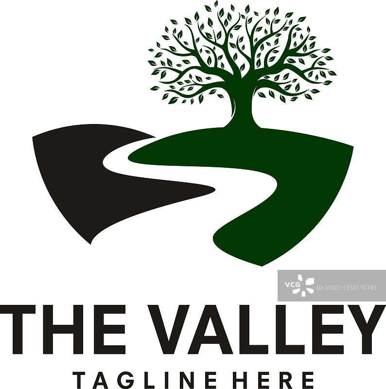 山谷logo设计模板图片素材