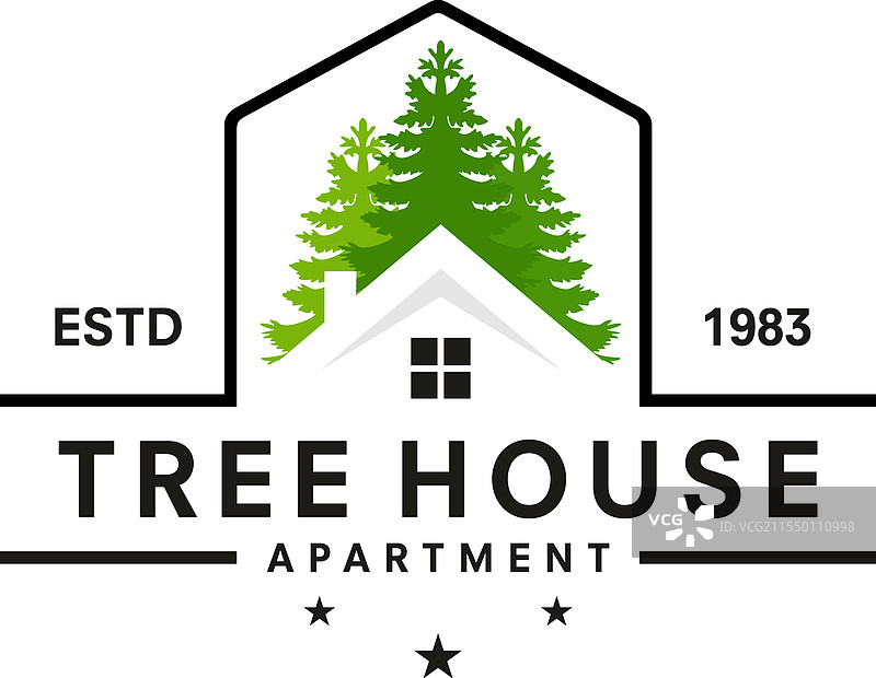 树屋logo设计模板图片素材