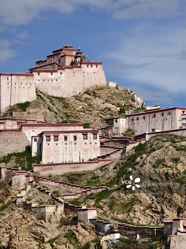 西藏日喀则市江孜县“白居寺”国家 5A 级景区图片素材