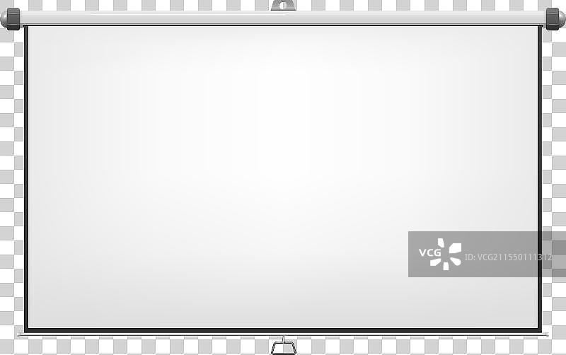 逼真的投影幕布，孤立展示图片素材