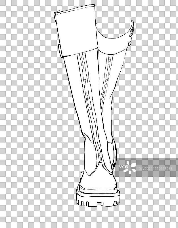 鞋子线稿/鞋子款式/时装画线稿/服装设计素材/服装设计线稿/服装款式/服装设计效果图/服装设计系列图片素材