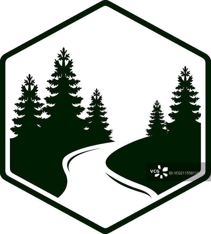 河流标志设计模板图片素材