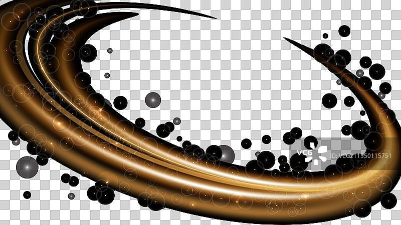 优雅的金色线条交错的光轨背景图片素材