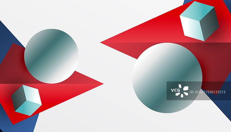 展示等距立方体的抽象设计图片素材