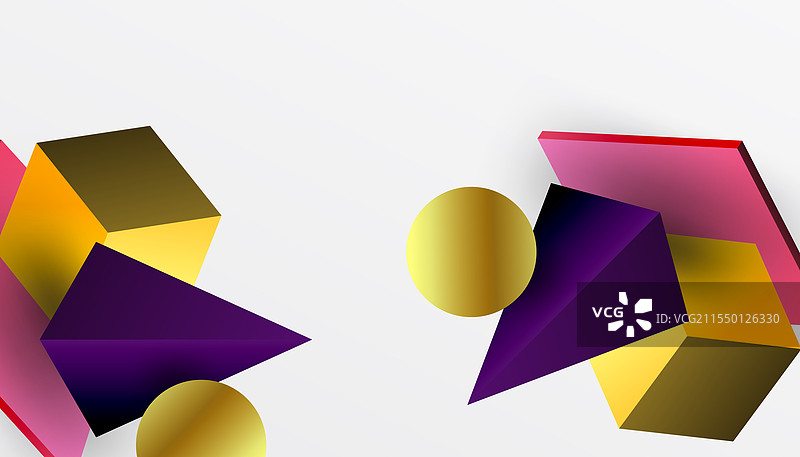 展示等距立方体的抽象设计图片素材