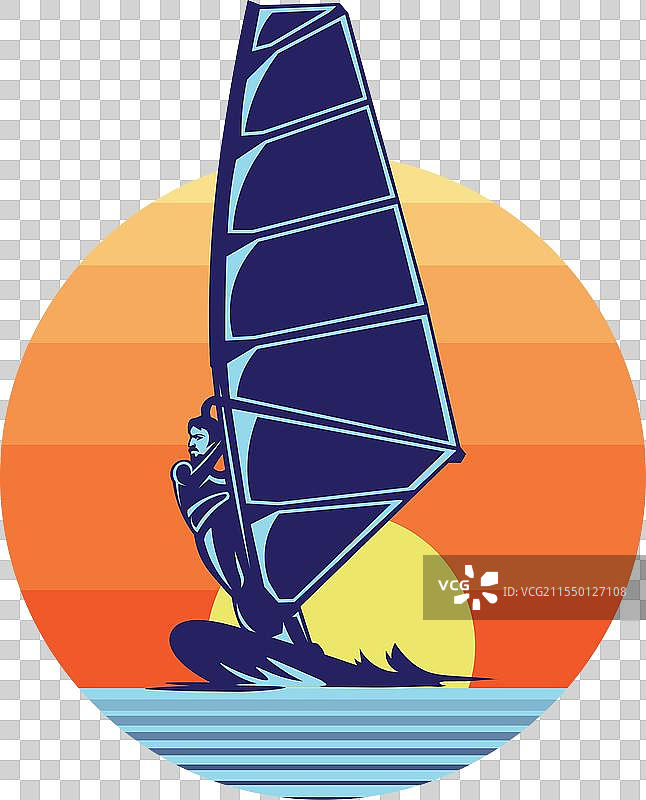 风筝冲浪标志设计图片素材