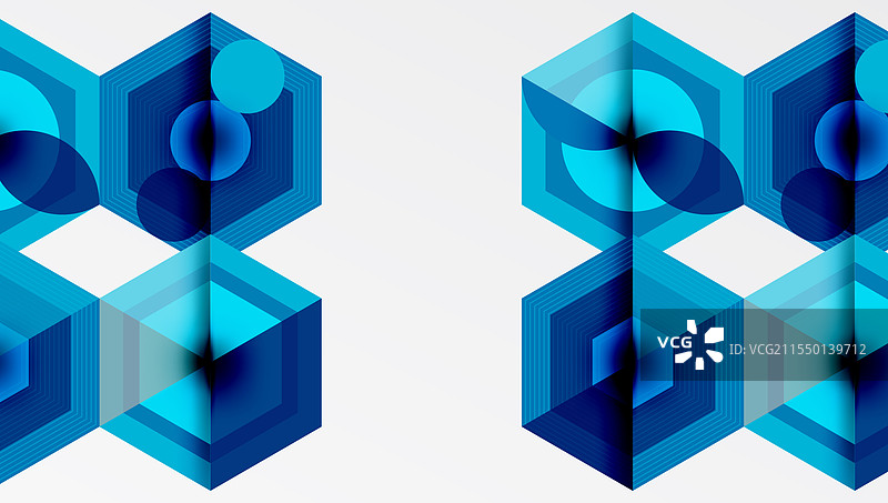 六边形和菱形的几何重复图案图片素材