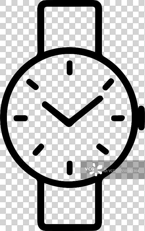 极简主义手表线条艺术图标图片素材