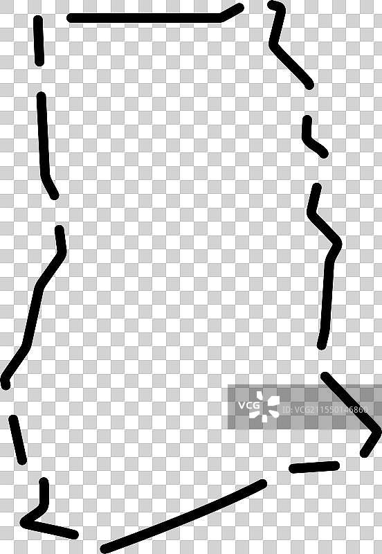 加纳简化破碎轮廓地图图片素材