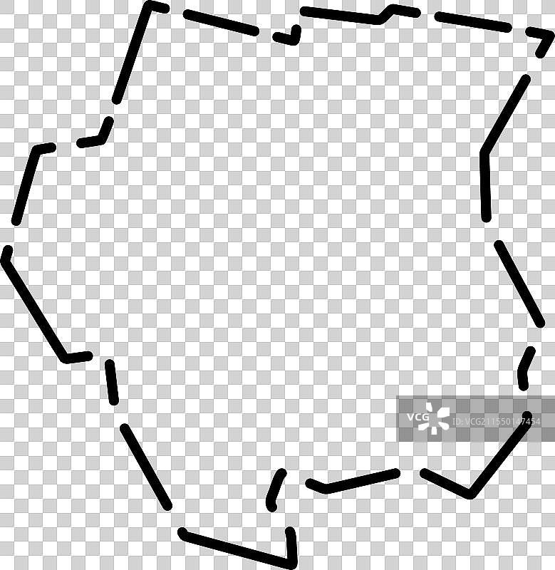 苏里南简化破碎轮廓地图图片素材