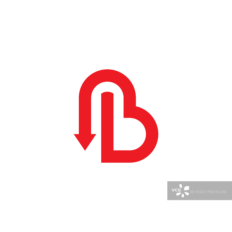 字母b指向箭头简单几何运动图片素材