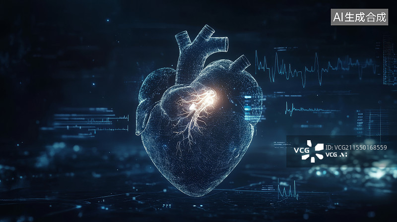 【AI数字艺术】生物医疗，人体器官，肺部，心脏图片素材