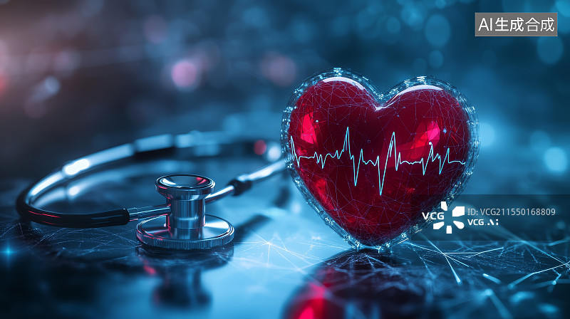 【AI数字艺术】生物医疗，人体器官，肺部，心脏图片素材