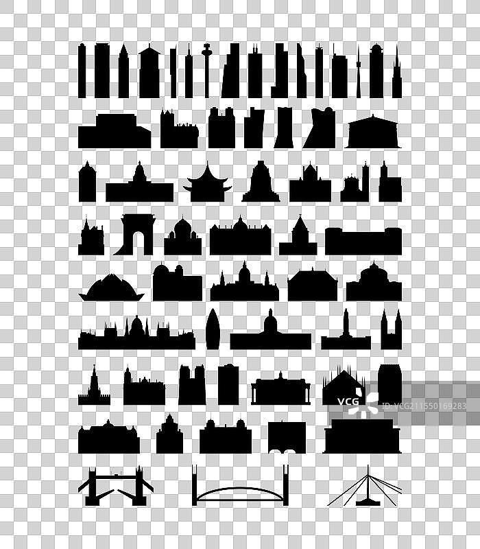 建筑景点地标图标包图片素材