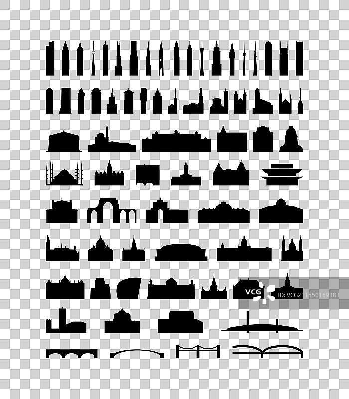 建筑景点地标图标包图片素材