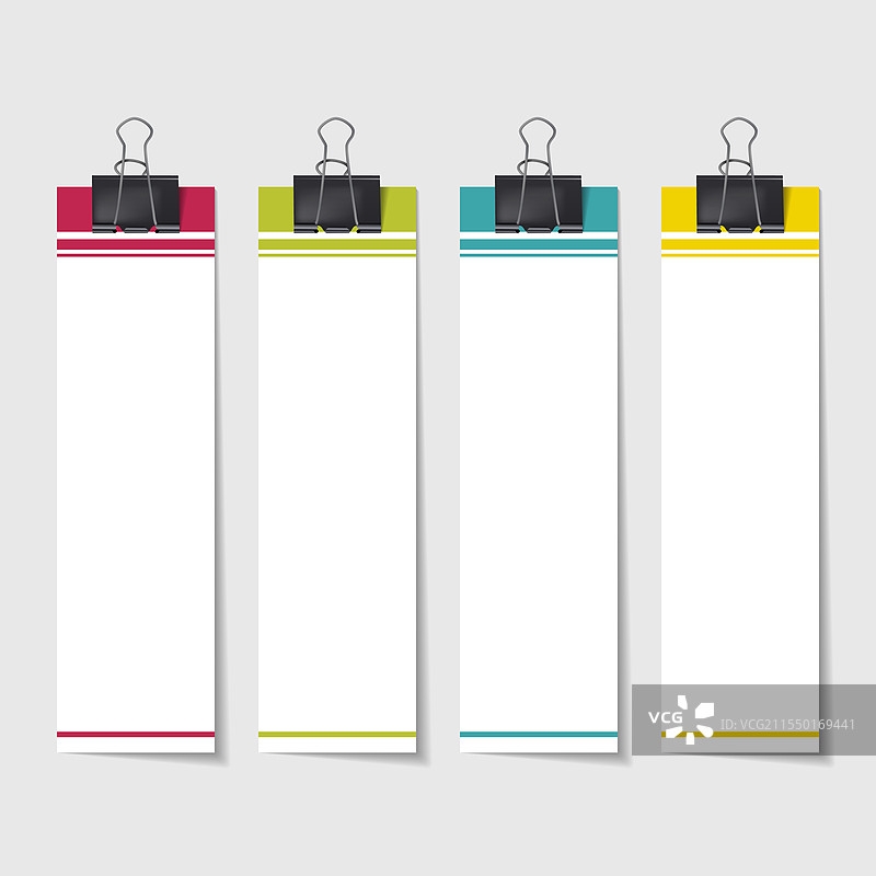 带金属夹的便签纸图片素材