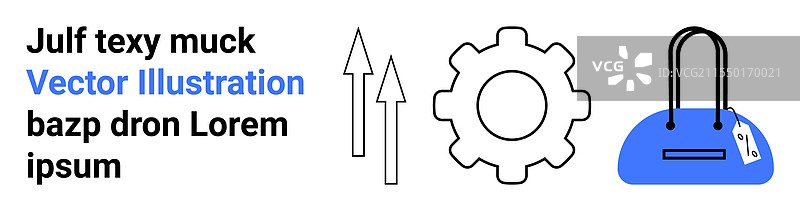 与商业相关的图标，包括箭头和齿轮图片素材