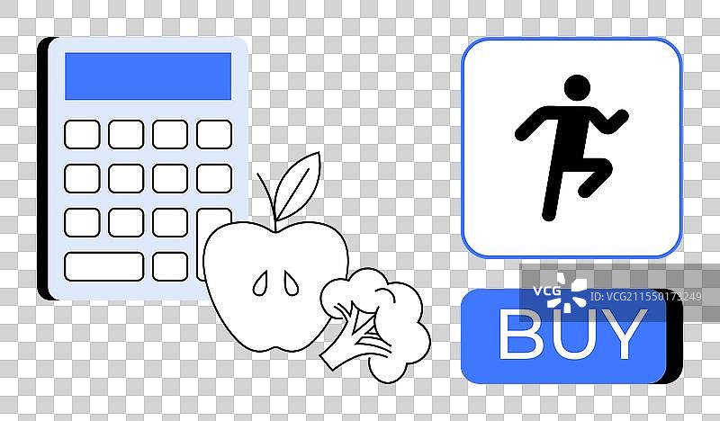 计算器 苹果 西兰花 运动 图标 和图片素材