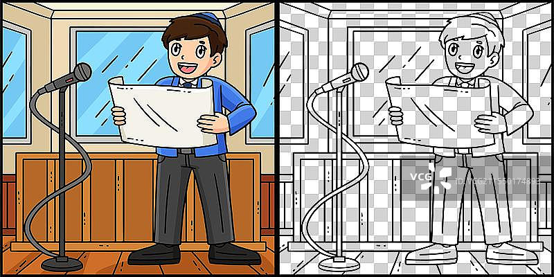 巴尔米茨瓦男孩在发表演讲图片素材