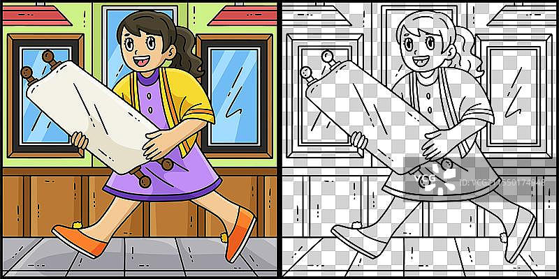 巴特米茨瓦女孩手持托拉经卷图片素材