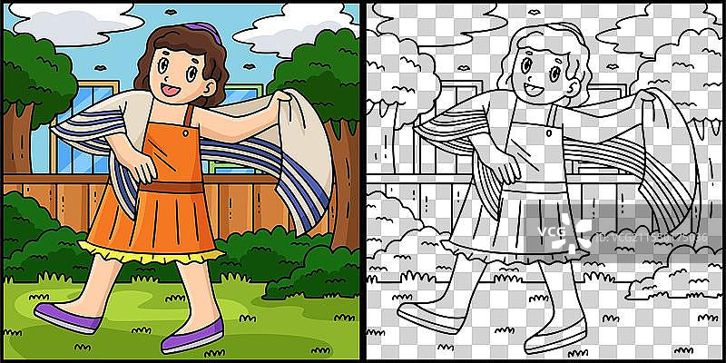 穿着塔利特的巴特米茨瓦女孩图片素材