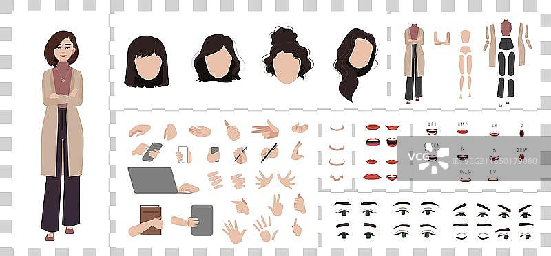 适合商业女性头像创建图片素材