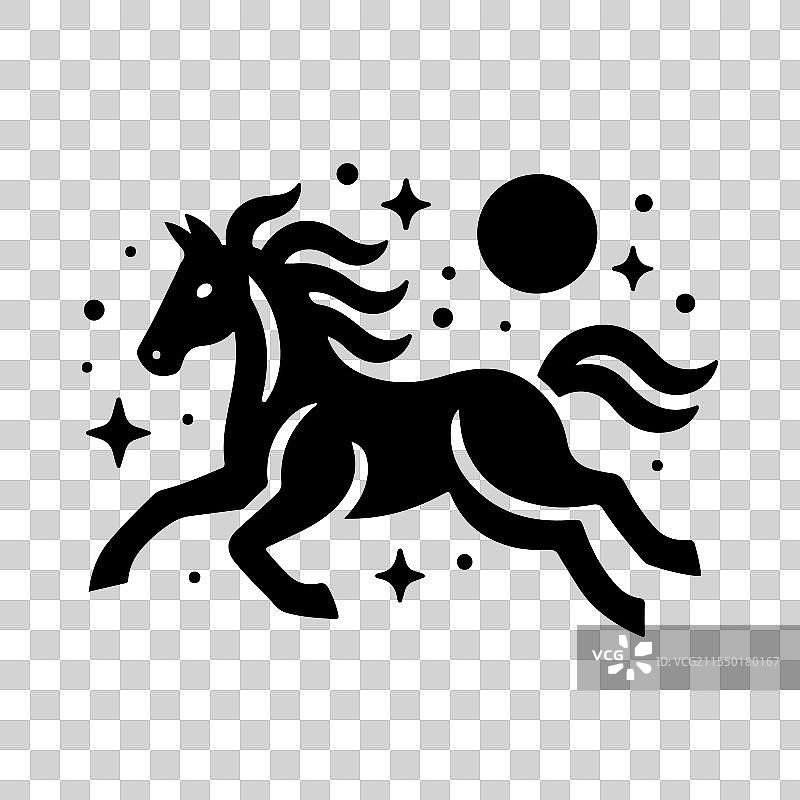 立即下载可爱的马轮廓图片素材