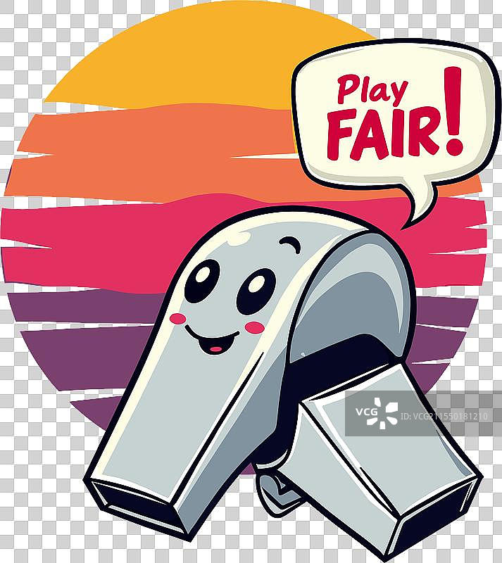 哨声呼唤公平竞争图片素材