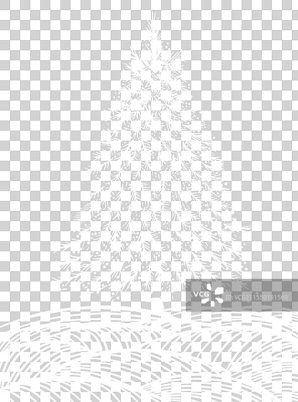 雪白的图形树 圣诞树 雪针图片素材