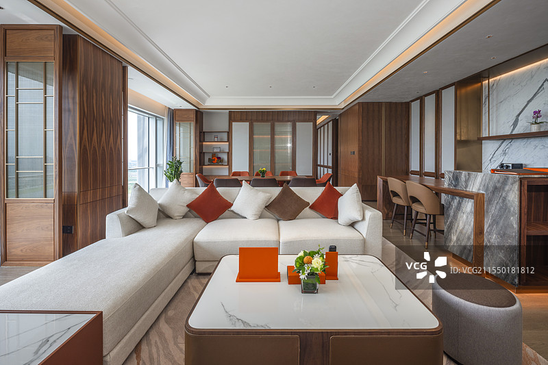 豪华五星级酒店客房套房起居室图片素材