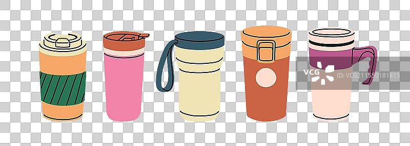 环保旅行杯套装图片素材