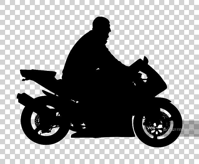 骑摩托车的骑士剪影图片素材