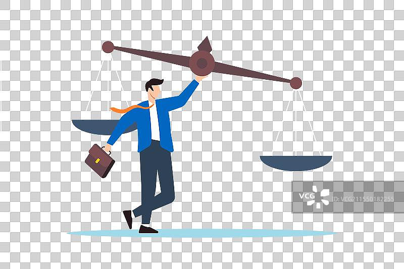 自信商人的平面图提升了道德标准图片素材