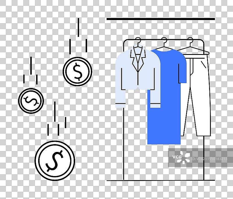 时尚衣橱的投资，包括服装和配饰图片素材